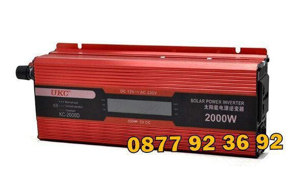ПРОМОЦИЯ С ДИСПЛЕЙ инвертор UKC 2000W 12V/24V 220V, инвертер 2000В