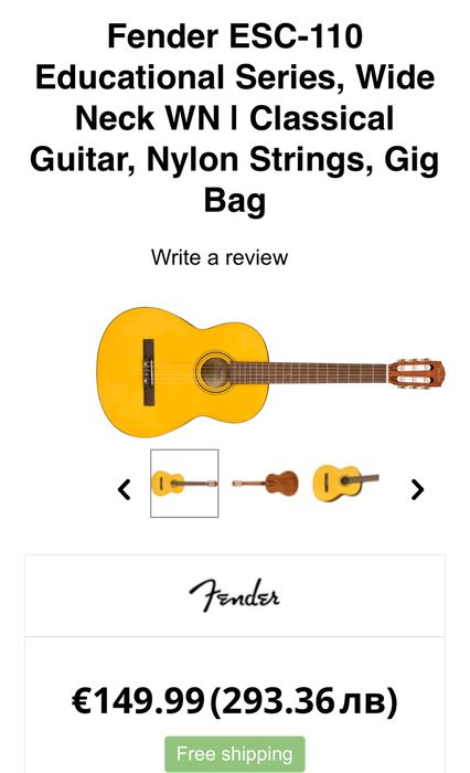 fender китара Нова