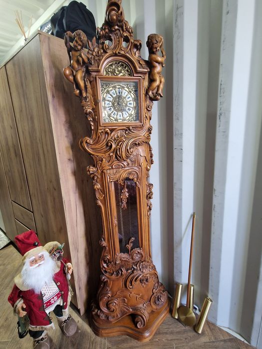 Ceas podea antic lemn masiv