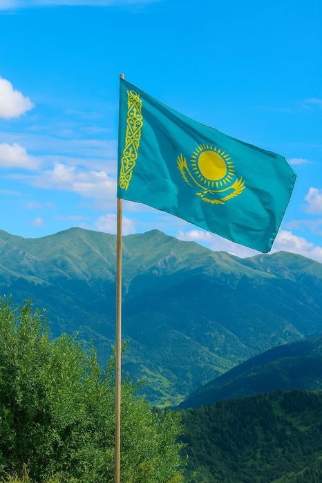 Флаг Казахстана,Ту.Флажок