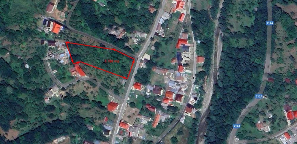 Vand teren intravilan 3.788 mp, in Costesti (com. Badeni), judetul Dambovita, pe DJ 712A deschidere 39 m