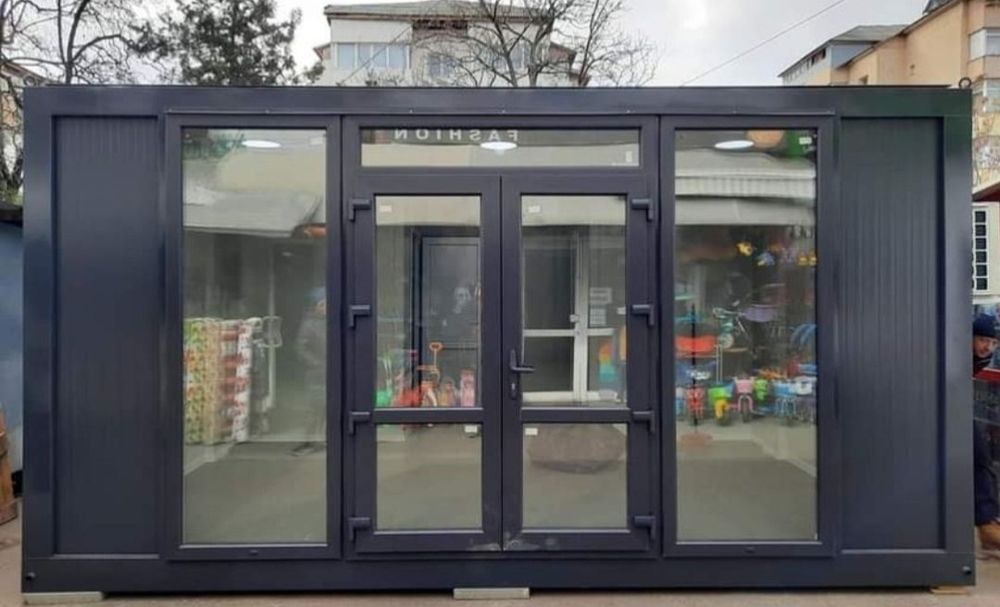 Containere modulare tip vitrina, chioșc, magazin depozitare santier