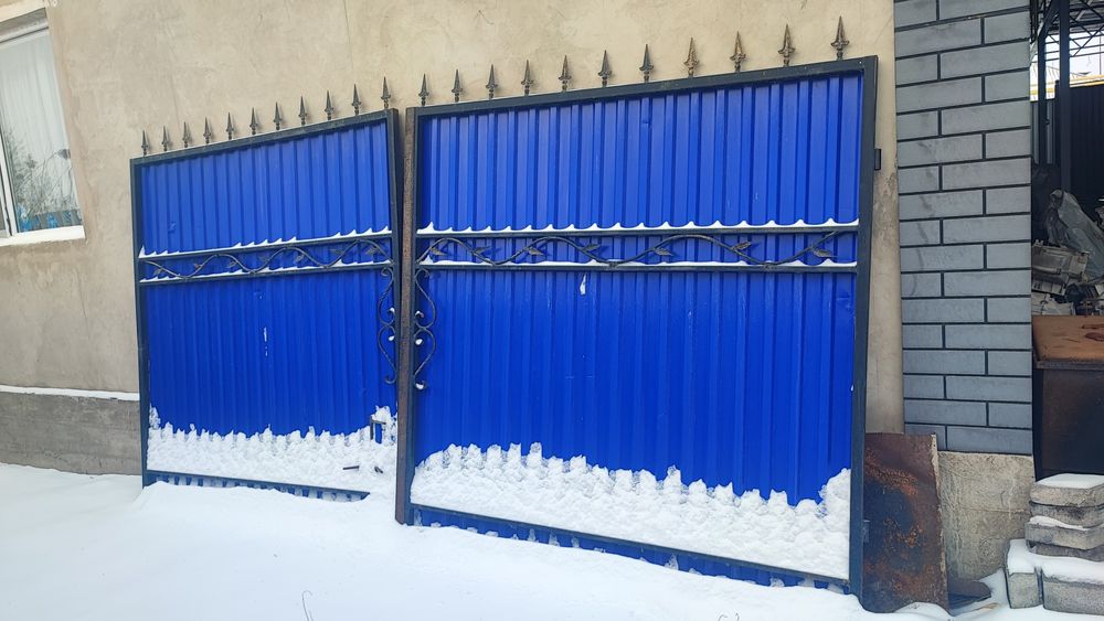 Ворота железные без калитки
