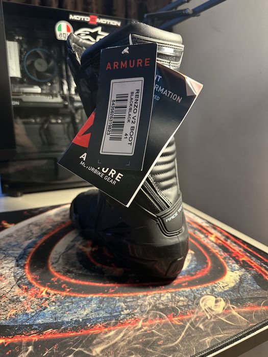 Ghete moto Armure Renzo V2 noi-noute Marimea 41