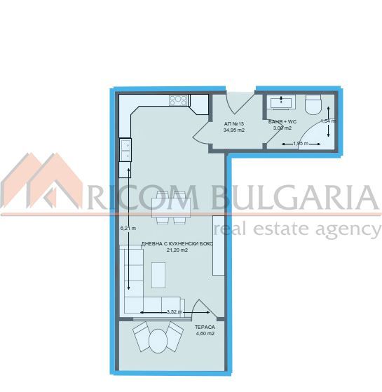 Продава се Едностаен апартамент в Варна, Виница - 42 кв.м за 1953 €/кв.м - Снимка #7