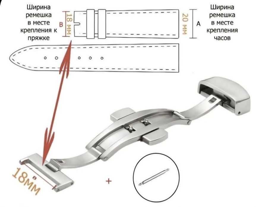 Застежки клипса для ремешка и браслета.
