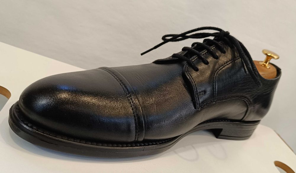 Pantofi derby 44 44.5 cap toe premium Mantinique piele naturala moale