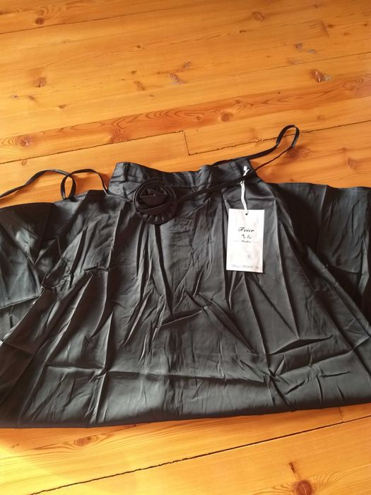 Юбка чёрная атласная длинная