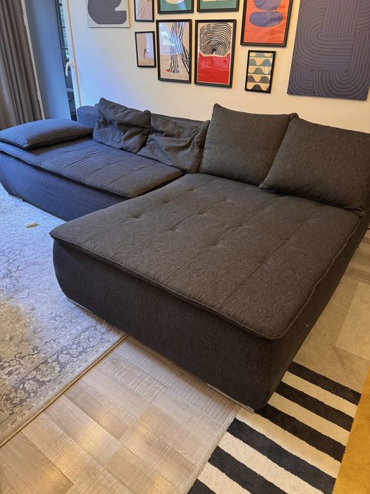 Canapea  extensibila Kika, gri antracit, foarte mare – 285 cm