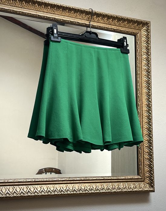 Sandro Paris, fustă mini, verde, 100% viscoză