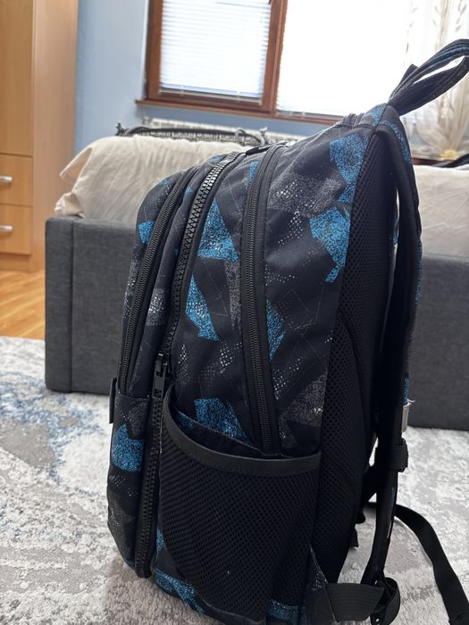 Ученическа раница 2в1 Pulse Teens Blue Arrow, черно-синя