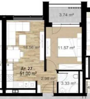 Продава се Двустаен апартамент в София, Сердика - 60 кв.м за 1474 €/кв.м - Снимка #3