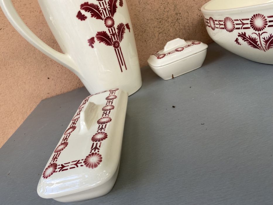 Белгийски порцеланов сет леген и кана