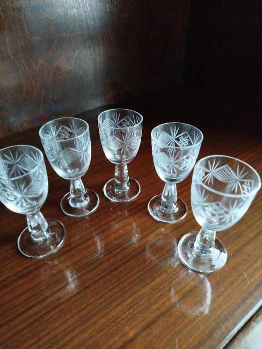 Рюмки времён СССР,стаканы чешское стекло