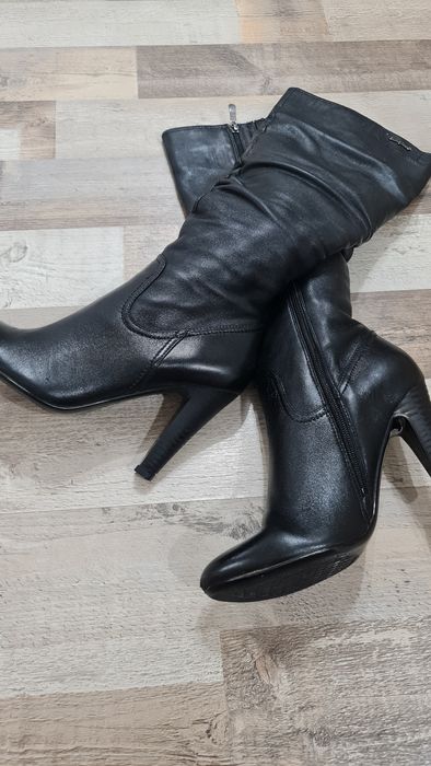 Сапоги кожаные демисезонные"Respect".