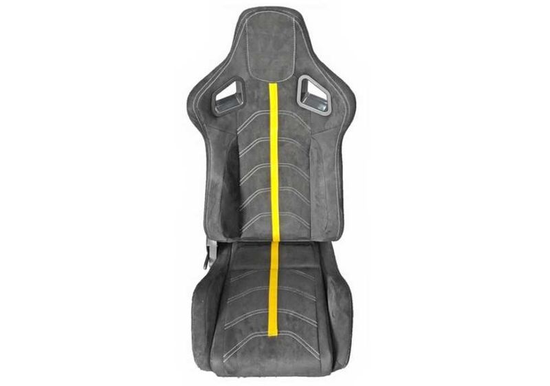 Спортни седалки за автомобил, сгъваеми, тип Рекаро, жълт кант