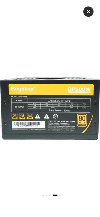 Sursa Segotep, SG-600B 500W, 80 PLUS Bronze