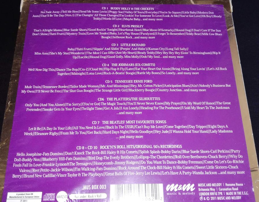 CD - Rock'n'Roll/ Jazz/ Hollywood/ The Mystic/ Meditation - Box 10 CD