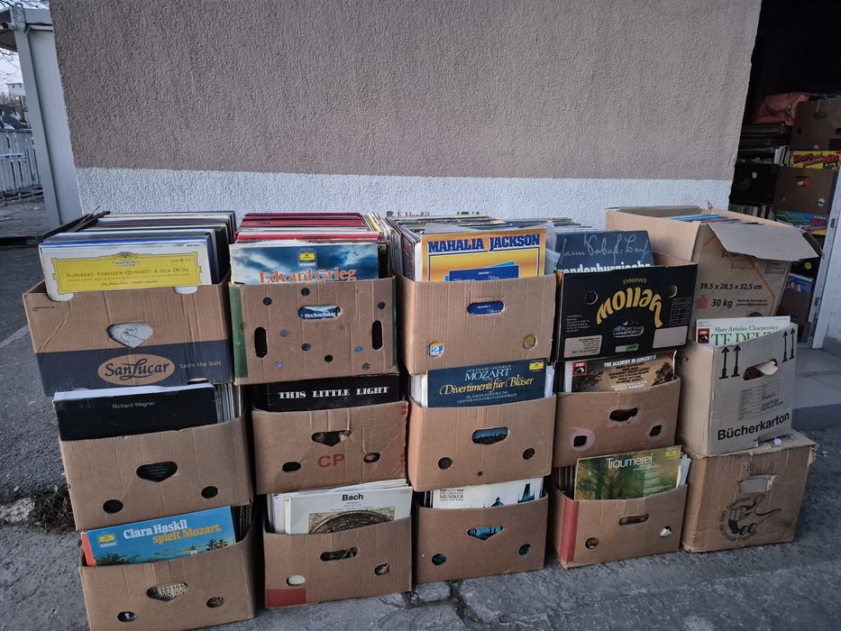 Vand Lot 500lp Discuri Vinil colectie  muzica clasica mixtă straina pentru pick Up