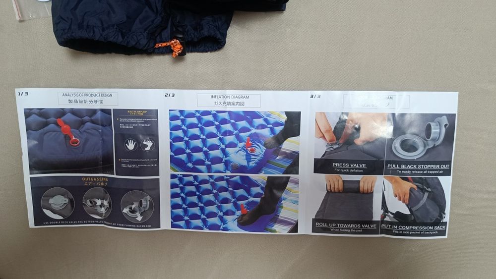 Saltea drumetie, munte, gonflabila, 590g