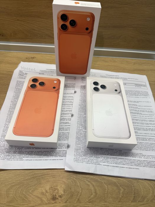 iPhone 17 Pro  Max  Orange/Silver 256GB-Нови запечатани 36м Гаранция Yettel