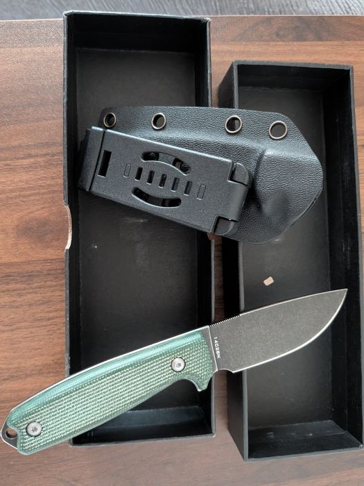 Cuțit fix Drachenader 14C28N, Micarta, Full Tang – Bushcraft/EDC