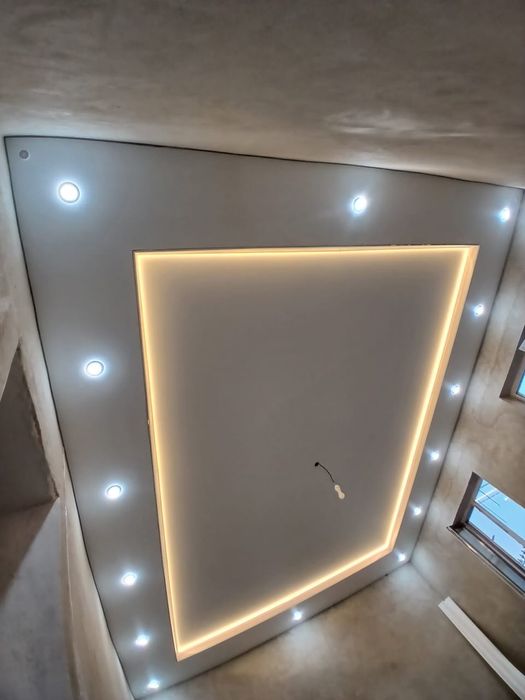 Натяжные потолки . Кермелі төбе. eko tobe