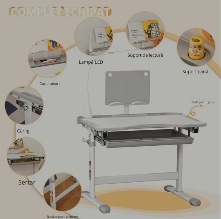 Set birou si scaun pentru copii ( 6-12 ani)