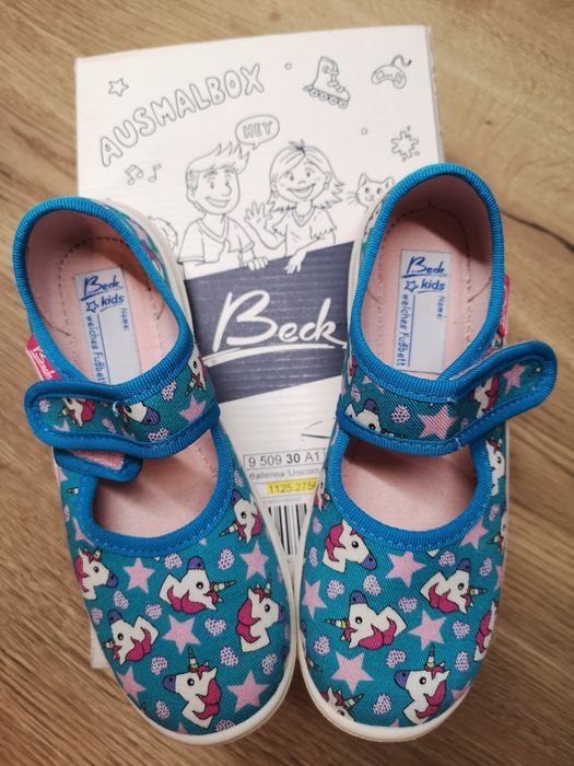 BECK Балерини 'Unicorn' в Тюркоазен цвят