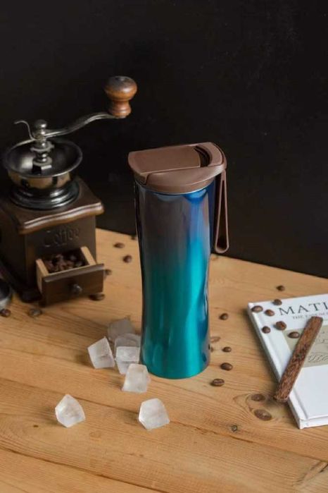 Умный термос Xiaomi KissKissFish Moka Smart Cup OLED 430 мл (Синий)