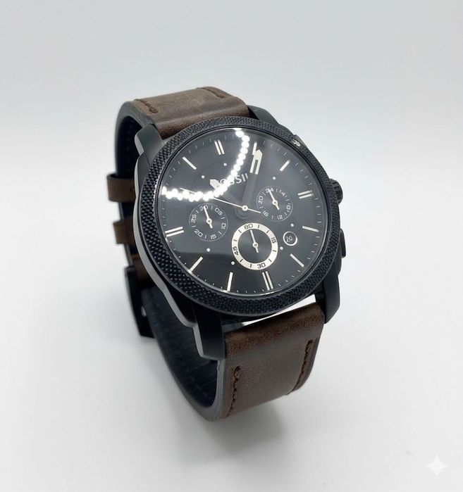 Ceas bărbătesc Fossil Machine, cronograf, piele naturală