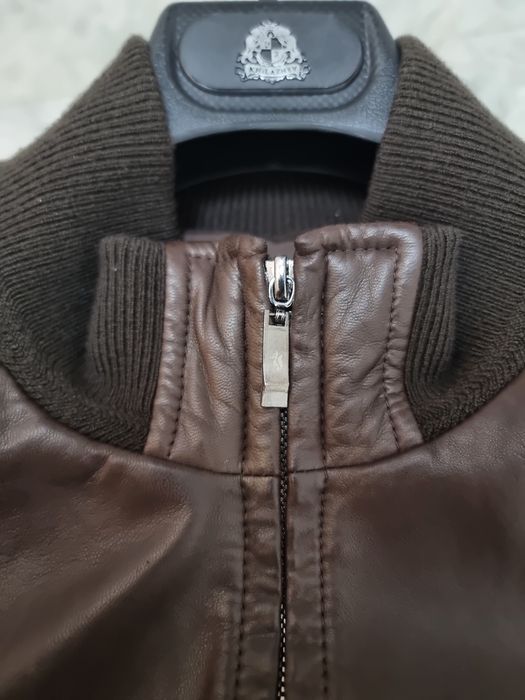 Bally кожаная куртка-бомбер оригинал L/XL