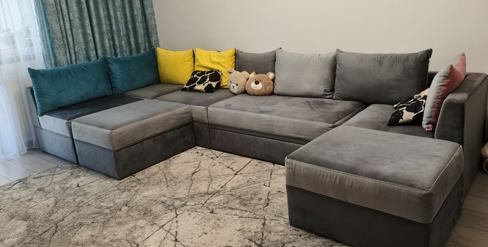 Colțar modular Robert, 7 piese – Samobi