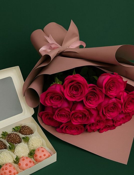Букеты подарки розы