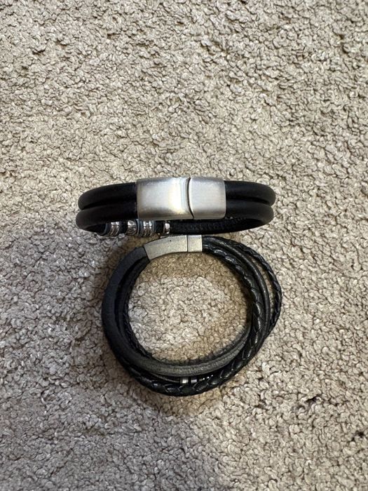 Мъжка кожена гривна Fossil