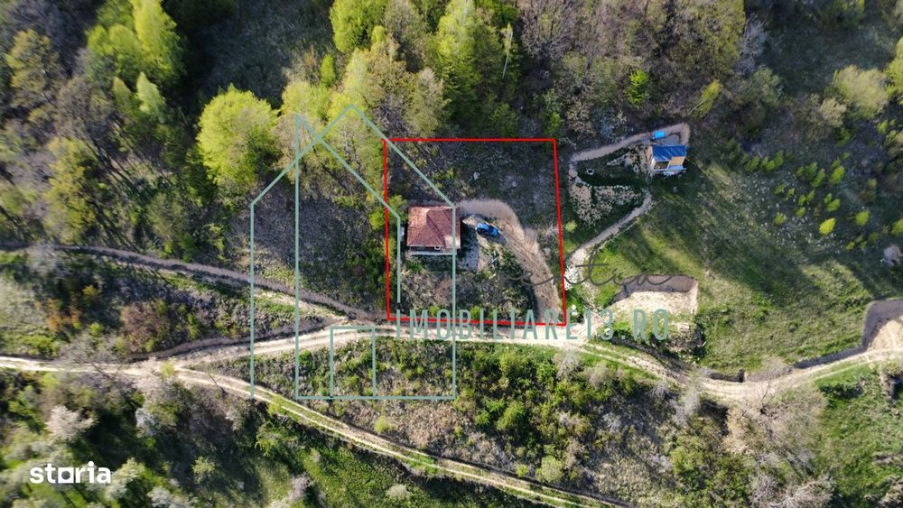 Teren panoramic cu cabana traditionala din barne – 4 km de Sugag, Al