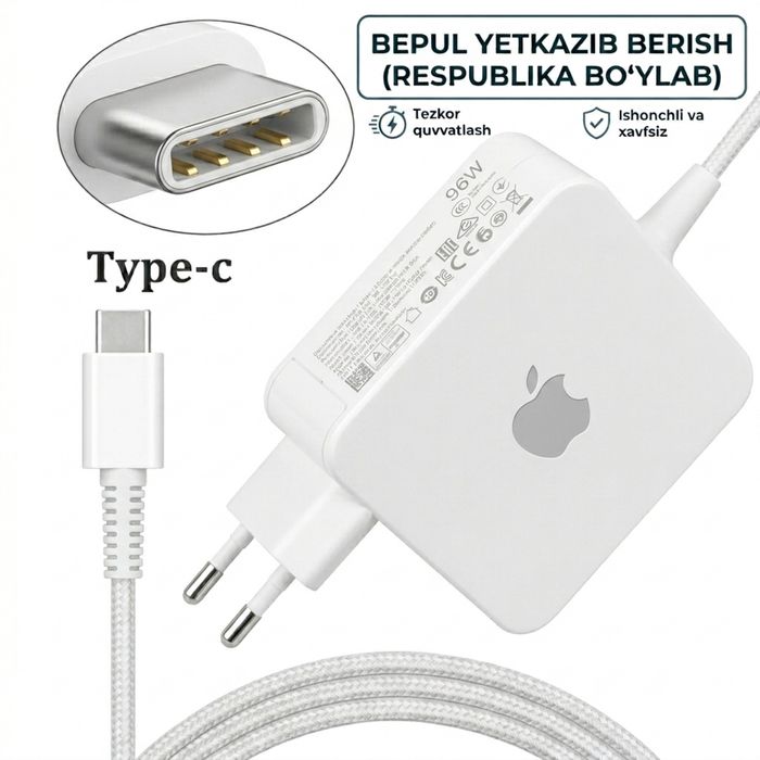 Dostovka bepul! Zaryadka Lenovo ASUS HP Type C 45W 65w TAYPS blok pit