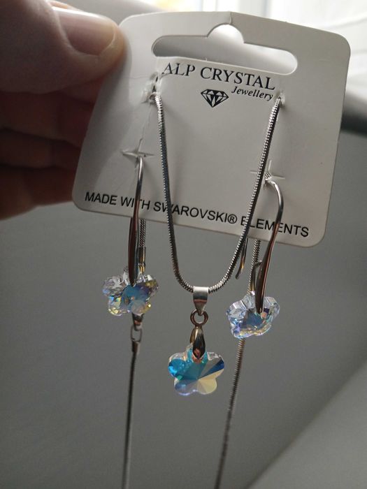 Колие с обици Swarovski