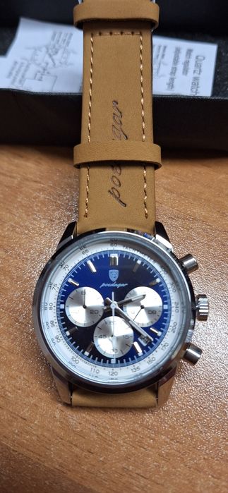 НОВ Модел Poedagar Луксозен кварцов мъжки часовник с хронограф