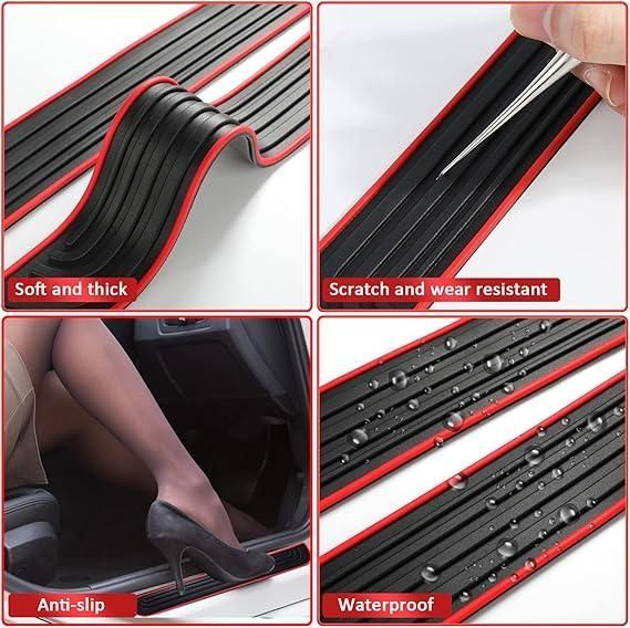 Лайсна Протектор гумен за багажник 90 x 7cm с червен кант №3054