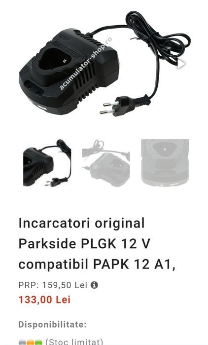 Parckside încărcătoare 20V. si 12V.