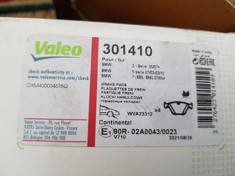 Vand set placute frana fata BMW seria 3 seria 5 seria 7