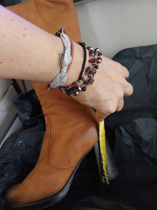 cizme piele, toc 9cm - nr 41, 90lei