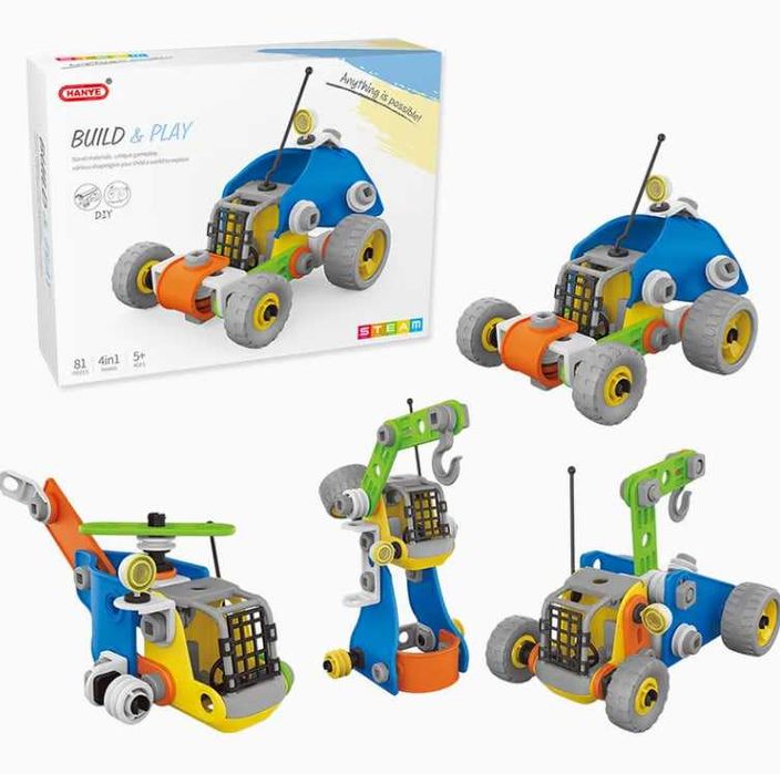 Конструктор Build & Play 4 в 1 – 81 деталь