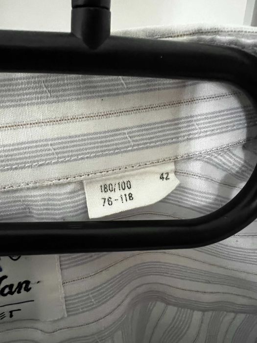 Camasa alba cu dungi, regular fit, marimea L