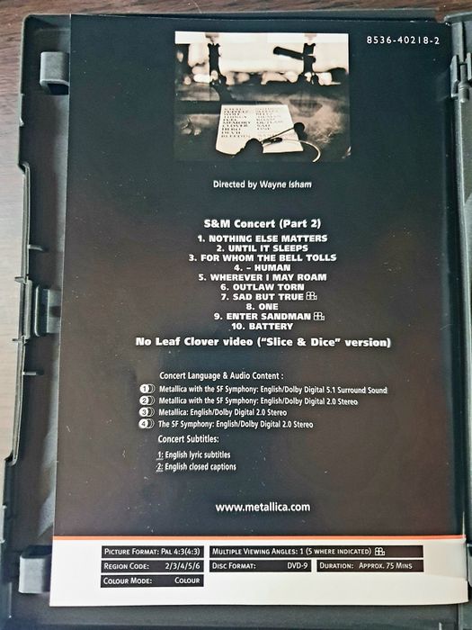 DVD METALLICA и симфонический оркестр