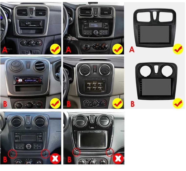 Мултимедия 9″ Android 14 за DACIA LOGAN II CARPLAY навигация RDS DSP
