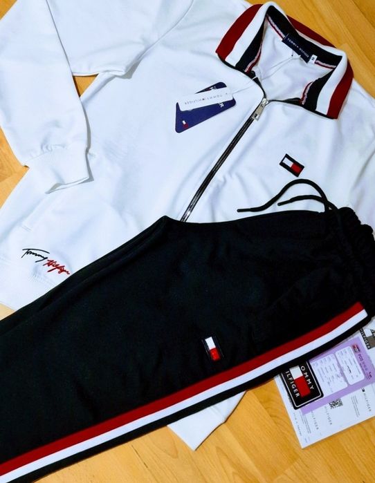 Trening bumbac TH,super model, feronerie metalica, logo brodat, pantaloni conici