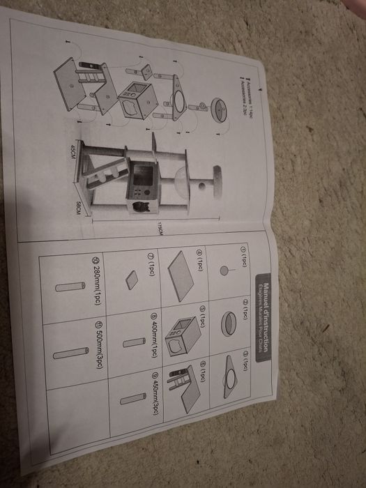 Loc de joaca  pentru pisici nou 175x58x45
