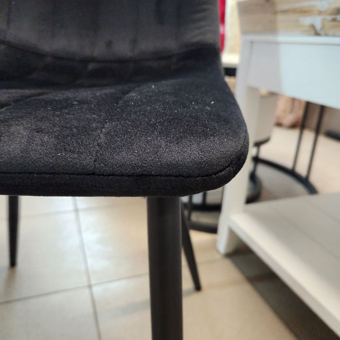 SS30! NOU Set 4 scaune catifea neagra